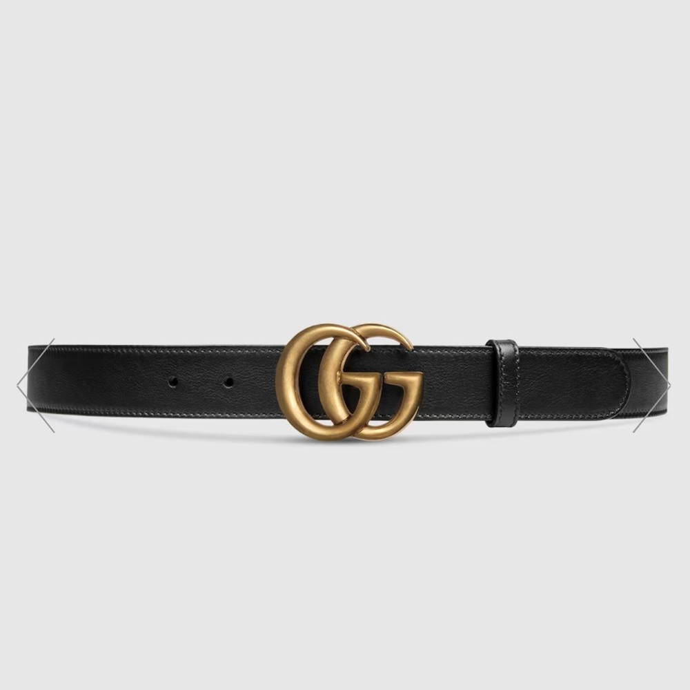 Gucci Leather Belt With Double G Buckle